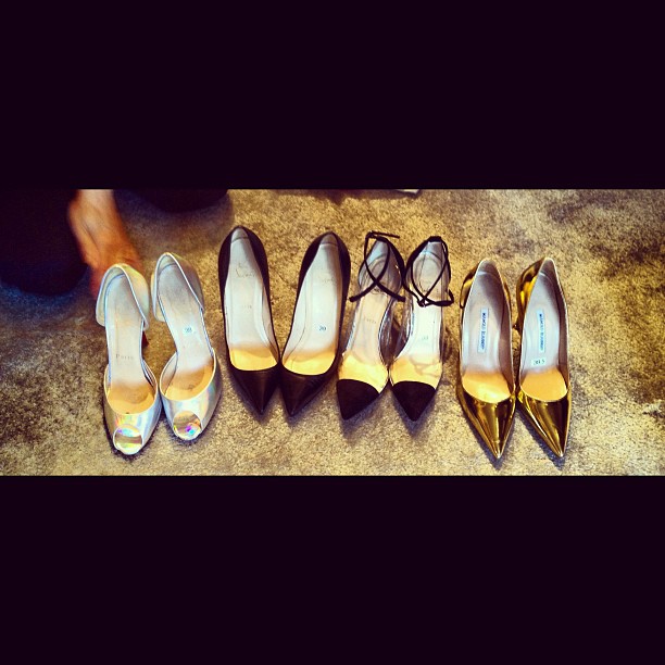 A sneak peak at the amazing shoe pull for my new collection. I wish I was a size 8 but that would look strange.