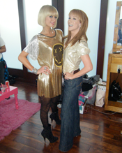 Paris Hilton wearing Haleh